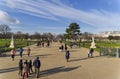 The Jardin des Tuileries in December. Royalty Free Stock Photo