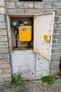 New smart gas meter Gazpar from GRDF Gas Network Distribution France Royalty Free Stock Photo