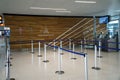 Passengers waiting to board the flight at airport Royalty Free Stock Photo