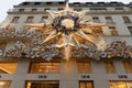 Paris, France - 12 04 2021: View of facade of Christian Dior Paris with christmas decoration