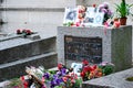 Detail of the tomb of the famous singer of the band The Doors, Jim Morrison