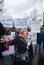 Paris, France, Egypt Demonstration Protesting Royalty Free Stock Photo