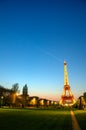 Paris (France) - Eiffel Tower after Sunset Royalty Free Stock Photo
