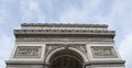 Paris, France, Arc de Triomphe de l`Etoile, Triumphal Arch of the Star, Champs Elysees, , Place Charles de Gaulle, skyline Royalty Free Stock Photo