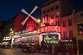 Paris, France, Europe, Moulin Rouge, neon, signs, night club, fun, show, red light district, cabaret, Royalty Free Stock Photo