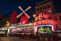 Paris, France, Europe, Moulin Rouge, neon, signs, night club, fun, show, red light district, cabaret, Royalty Free Stock Photo