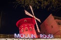 Paris, France, Europe, Moulin Rouge, neon, signs, night club, fun, show, red light district, cabaret, Royalty Free Stock Photo