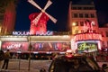 Paris, France, Europe, Moulin Rouge, neon, signs, night club, fun, show, red light district, cabaret, Royalty Free Stock Photo