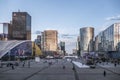 Extra wide view of the skyscrapers of La Defense in Paris Royalty Free Stock Photo