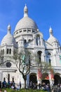 the face of Basilica of the Sacred Heart, paris, France