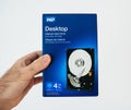 blue box with new HDD Hard Disk Drive internal from Western Digi