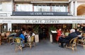 Cafe Zephyr is traditional Parisian restaurant located at Montmartre boulevard in 9th district of Paris. Royalty Free Stock Photo