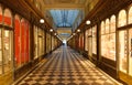 Galerie Vero Dodat near Palais-Royal. Galerie Vero Dodat is one of the 150 passageways and galleries that were opened in Royalty Free Stock Photo