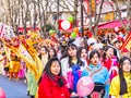 Chinese new year celebrations parade at Paris