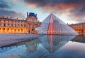 Paris, France - February 9, 2015: The Louvre Museum is one of th