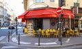 The traditional French cafe Gontran located in 9th district of Paris near Notre Dame de Lorette church.
