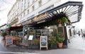 View of typical parisian cafe Botteli located at boulevard Saint Martin in Paris, France Royalty Free Stock Photo