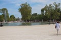 View of the Arc de triomphe du Carrousel. Sightseeing of Paris.