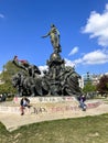 Paris, France, Damage to CIty Monuments After Anti-Government, Anti-Macron, Anti-Retirement Law Reform Demonstrations