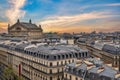 Paris France, city skyline at Opera House (Palais Garnier) Royalty Free Stock Photo