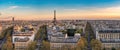 Paris France, panorama city skyline and Eiffel Tower Royalty Free Stock Photo