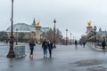 Paris, France - 20.01.2019: Historic bridge Pont Alexandre III over the River Seine in Paris France Royalty Free Stock Photo