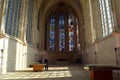 Indoors stained glass window church Chateau de Vincennes