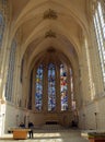 Indoors stained glass window church Chateau de Vincennes