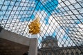 Paris, France - 17.01.2019: Interior of the Louvre Pyramid,  The pyramid structure was engineered by Nicolet Chartrand Knoll and Royalty Free Stock Photo