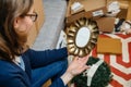 POV woman unboxing new Zara Home product - beautiful vintage forged steel photo