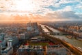 Aerial view of Paris, the French capital from the Eiffel Tower Royalty Free Stock Photo