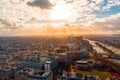 Aerial view of Paris, the French capital from the Eiffel Tower Royalty Free Stock Photo