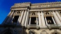 Architectural details of Opera National de Paris. Grand Operais famous neo-baroque building in Paris, France - UNESCO Royalty Free Stock Photo