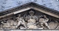 Architectural fragments of Louvre building. Paris