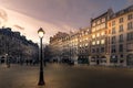 Beautiful Place Dauphine near Pont Neuf bridge in Paris Royalty Free Stock Photo