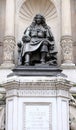 Bronze statue of the French poet and playwright Moliere in Paris