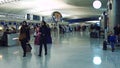 PARIS, FRANCE - JANUARY, 1, 2017 Charles de Gaulle airport check in area