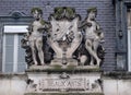 Escutcheon representing the fine arts, on the back of the Hotel de Ville, City Hall in Paris