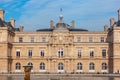 Paris, France - January 18, 2019: The Luxembourg Palace in the Luxembourg Gardens Royalty Free Stock Photo