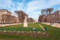 Paris, France - January 18, 2019: The Luxembourg Palace in the Luxembourg Gardens Royalty Free Stock Photo
