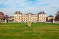 Paris, France - January 18, 2019: Luxembourg Palace in the Luxembourg Gardens Royalty Free Stock Photo