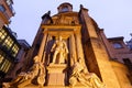 Monument to Admiral Gaspard de Coligny in the apse of the Oratoire protestant church located in 1st district of Paris. Royalty Free Stock Photo