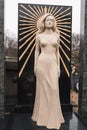 Paris, France - January 13, 2020: Monument to Dalida in the cemetery of Montmartre in full growth