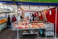 Open local market in the Latin Quarter of Paris, Franc Royalty Free Stock Photo