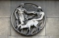 Ptolemy Philadelphe founds the zoo. Stone relief at the building of the Faculte de Medicine Paris