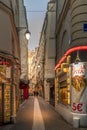 Street scene with nobody due to covid19 pandemic in the Latin Quarter of Paris Royalty Free Stock Photo