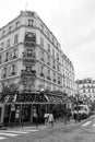Typical Parisian cafe in Paris, France Royalty Free Stock Photo