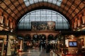 Beautiful landscape interior shot of a luxury Paris metro station in France