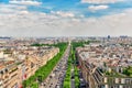 PARIS, FRANCE - JULY 06, 2016 :Beautiful panoramic view of Paris Royalty Free Stock Photo