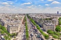 PARIS, FRANCE- JULY 06, 2016 : Beautiful panoramic view of Paris Royalty Free Stock Photo